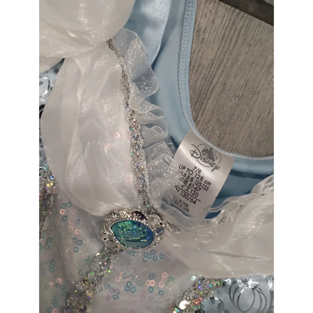 Disney Princess Costume Bundle Cinderella Dress Pink Jasmine Jumpsuit Kids 7/8 M - Picture 4 of 6